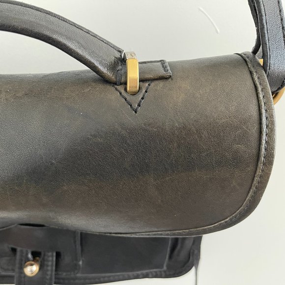 Opening Ceremony 3 Zipper Leather Satchel Purse - Picture 4 of 13